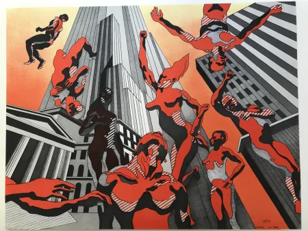 Litografia Cueco - La rue