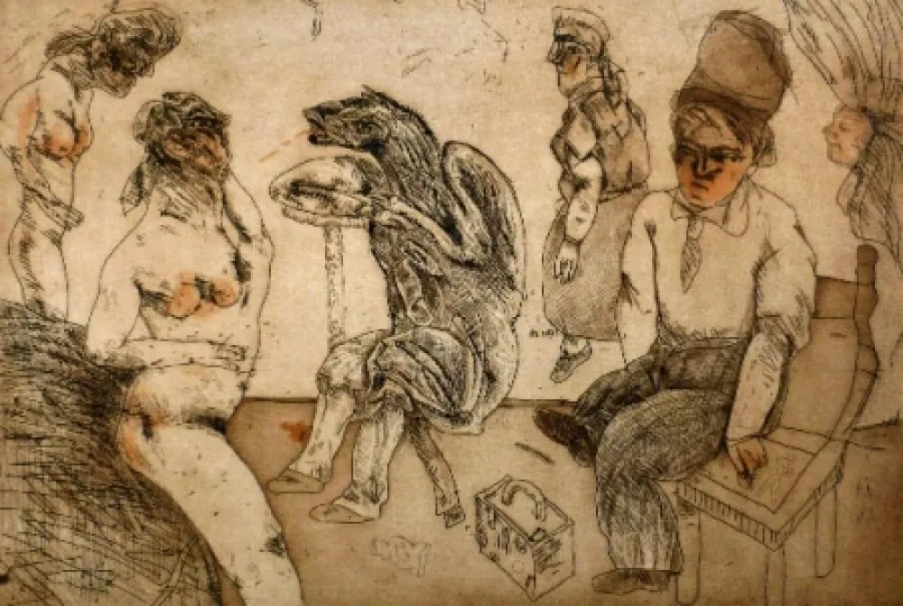 Água-Forte E Água-Tinta Cuevas - Autorretrato en Blanes