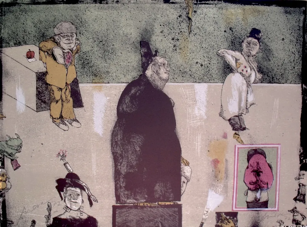 Litografia Cuevas - Sans Titre