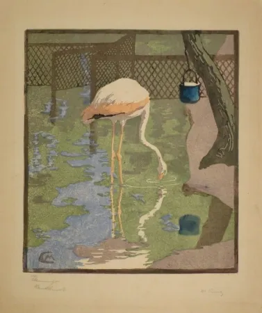 Xilogravura Cunz - Flamingo