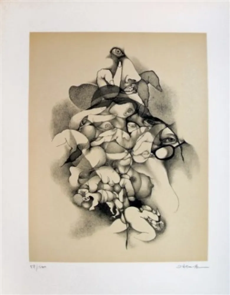 Litografia Daboval - Les phantasmes de Berthe