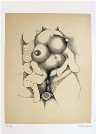 Litografia Daboval - Les phantasmes de Berthe 4