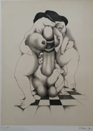 Litografia Daboval - Phantasmes de Berthe 1