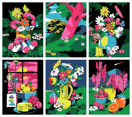 Litografia Dabs - Untitled (Set of 6)