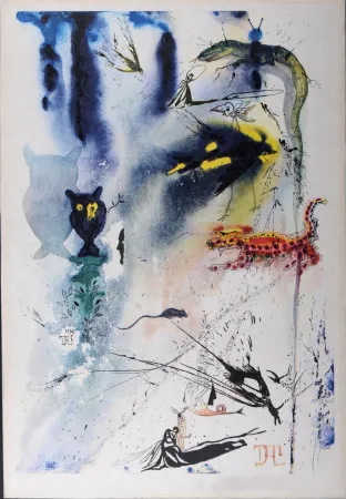 Heliogravura Dali - A Caucus Race and a Long Tale, 1969