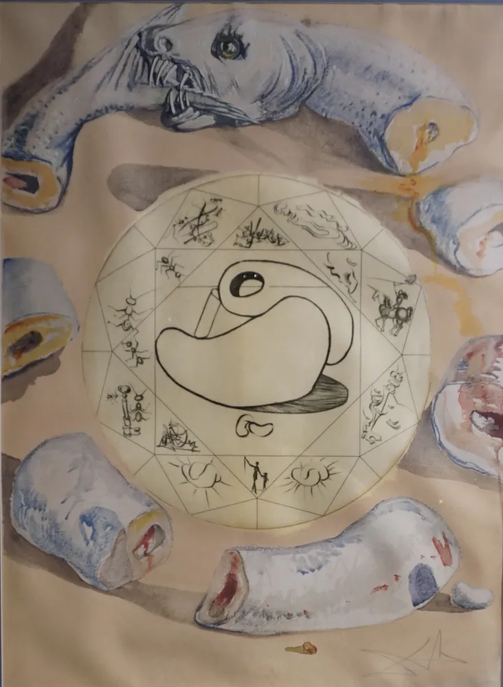 Gravura Dali - Alchimie des Philosophes L’Ouraboros 