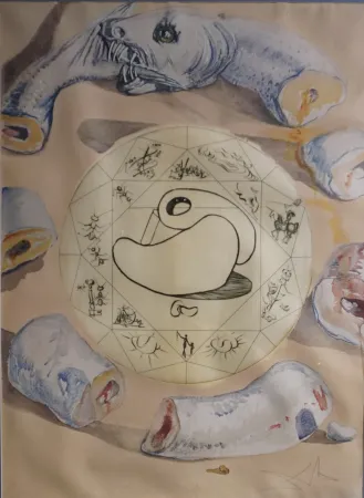 Gravura Dali - Alchimie des Philosophes L’Ouraboros 