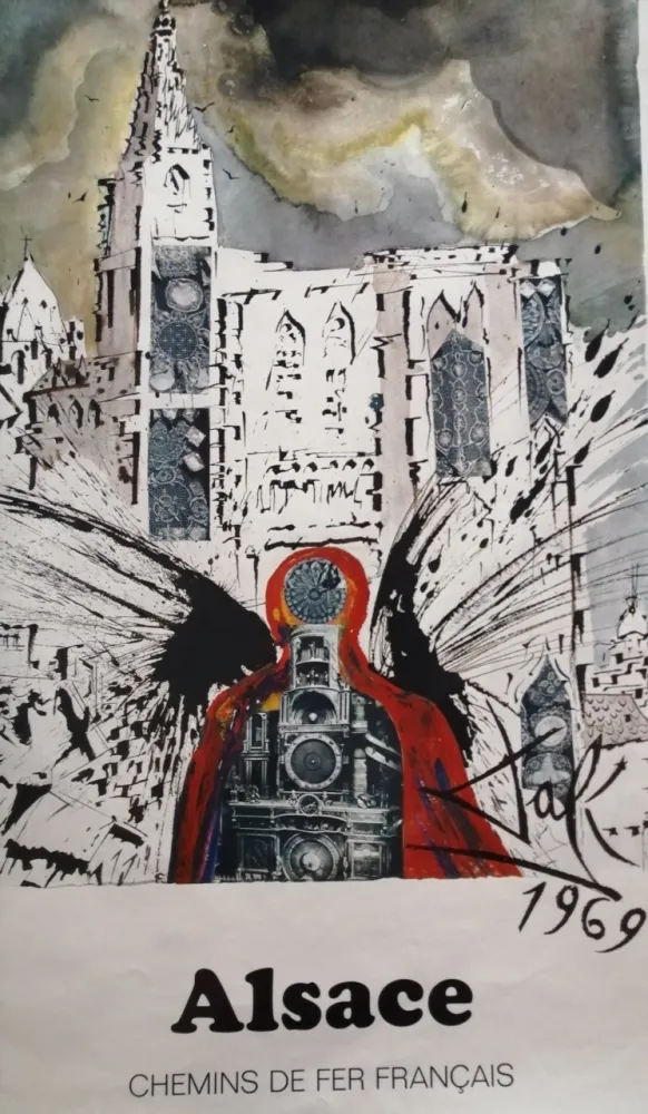 Cartaz Dali - Alsace - Chemins de Fer français