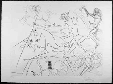 Gravura Dali -  Apocalyptische Reiter (Apocalyptic Rider) 