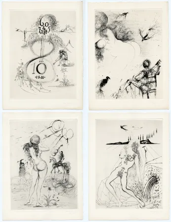 Livro Ilustrado Dali - Apollinaire : POÈMES SECRETS. Avec 18 gravures originales de Salvador Dali (1967)
