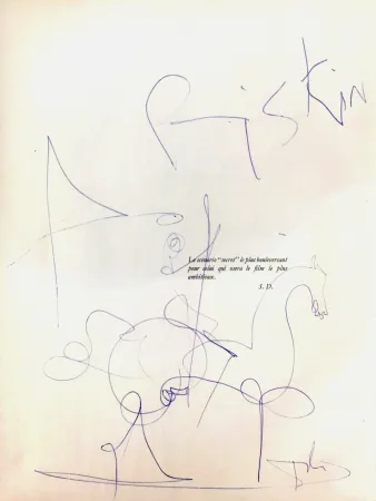 Monotipia Dali - Chevalier et Cheval