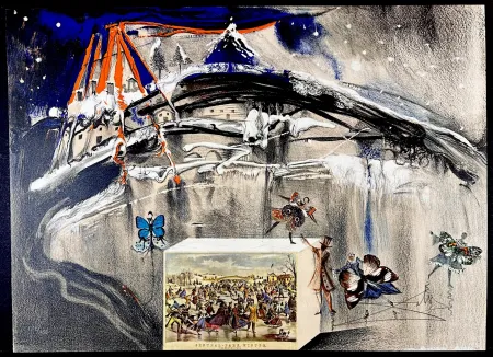 Litografia Dali - Currier & Ives New York Central Park Winter