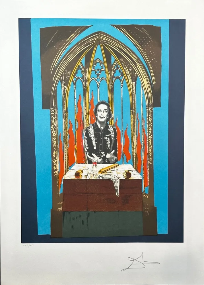 Litografia Dali - Dali's Inferno with Original Portfolio Case 