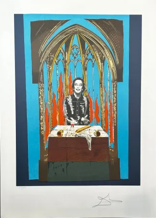 Litografia Dali - Dali's Inferno with Original Portfolio Case 