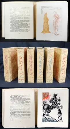 Livro Ilustrado Dali - Dante : LA DIVINE COMÉDIE. 6 volumes. 100 planches couleurs (1959-1963).