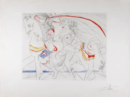 Gravura Dali - Diane de Poitiers, 1974 - Hand-signed