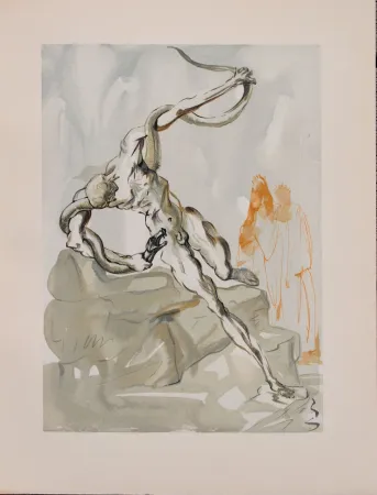 Xilogravura Dali - Divine Comédie, Enfer 24, Les voleurs