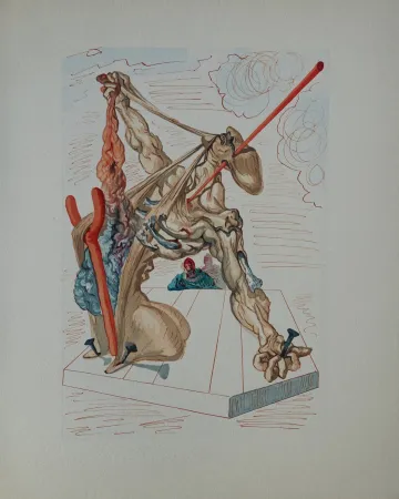 Xilogravura Dali - Divine Comédie, Enfer 29, Les falsificateurs