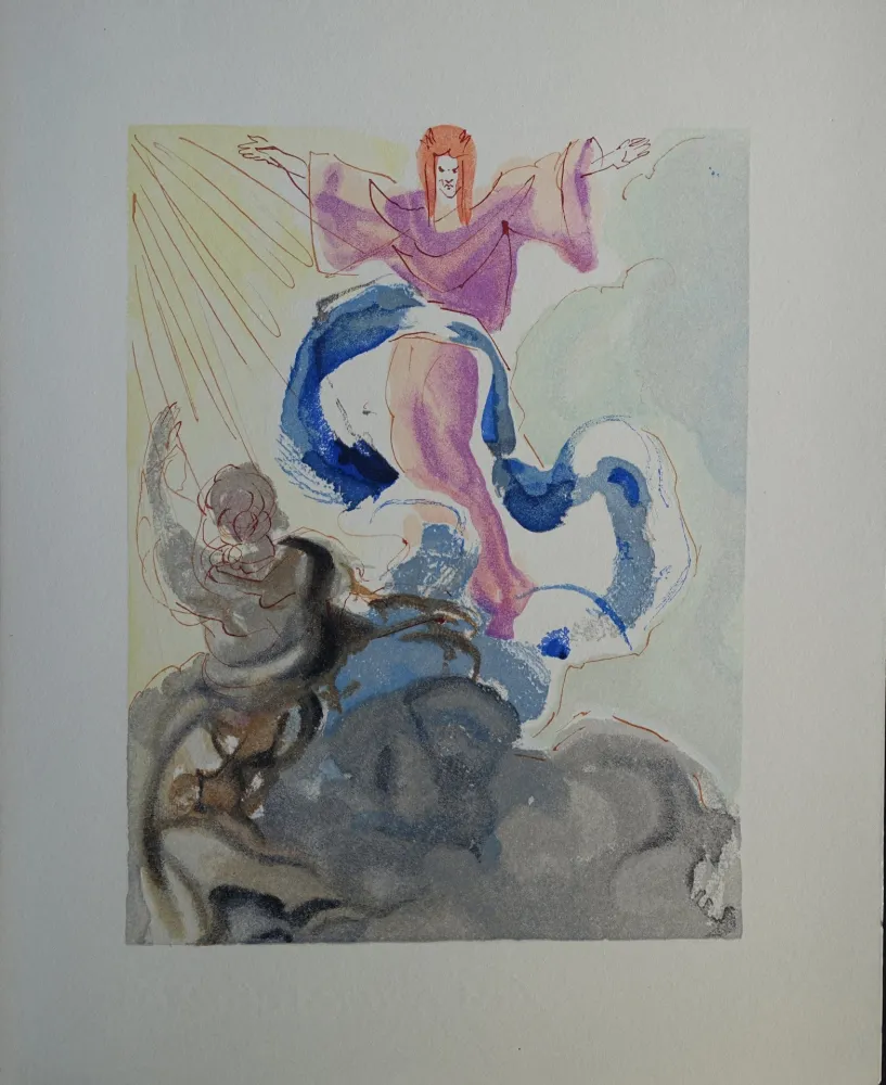 Xilogravura Dali - Divine Comédie, Paradis 3, Le premier ciel