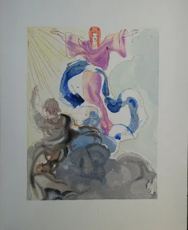 Xilogravura Dali - Divine Comédie, Paradis 3, Le premier ciel