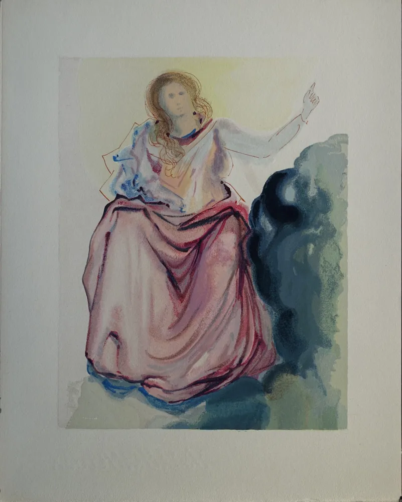 Xilogravura Dali - Divine Comédie, Paradis 4, Béatrice