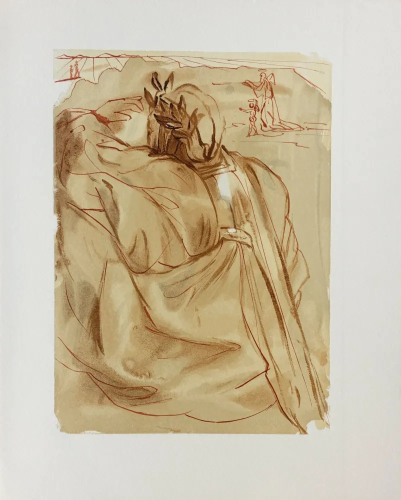 Xilogravura Dali - Divine Comédie, Purgatoire 30, L'annonce d'un grand événement