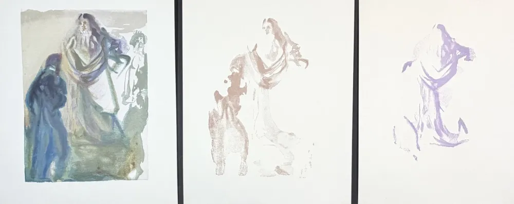 Xilogravura Dali - Divine Comedy Heaven Canto 27 Decomposition (3 Pieces)