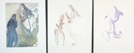 Xilogravura Dali - Divine Comedy Heaven Canto 27 Decomposition (3 Pieces)