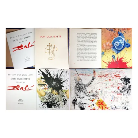 Livro Ilustrado Dali - DON QUICHOTTE DE LA MANCHE (Cervantès). Ex. avec la rare planche supplémentaire (J. Foret 1957).