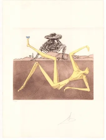 Gravura Dali - Don Quijote - the heart of madness