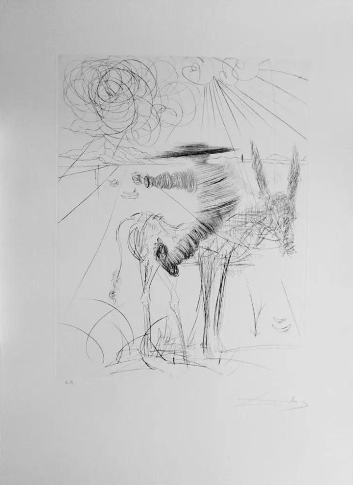 Gravura Dali - Don Quixote & Sancho Panza Sancho Panza