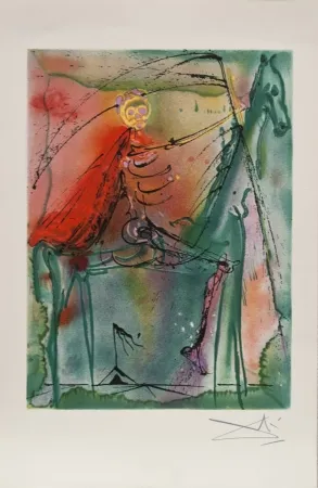 Litografia Dali - El caballo de la muerte