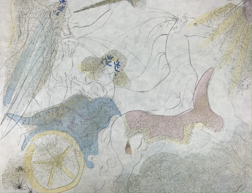 Água-Forte E Água-Tinta Dali - Euterpe ( from ''Le Muses'' portfolio )