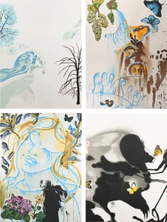 Litografia Dali - Fantasie des saisons / 4 seasons 1972