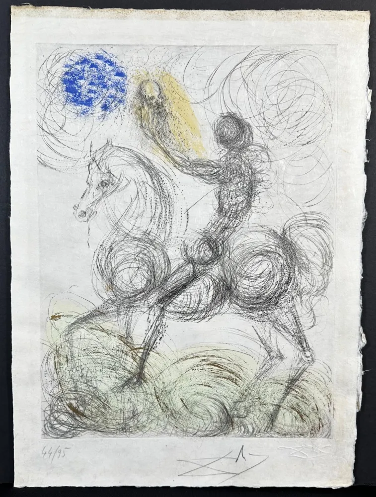 Gravura Dali - Faust Cavalier et la Mort