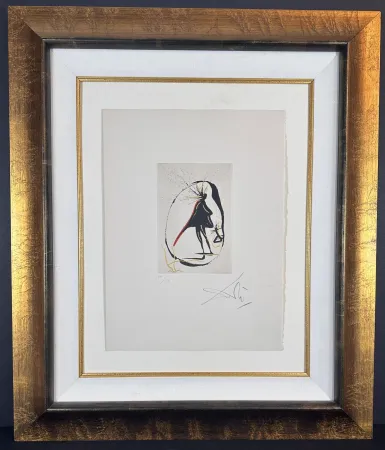 Gravura Dali - Faust Vignettes Mephisto (Le Cercel Magique)