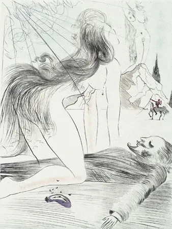 Gravura Dali - Femme a Genoux (Kneeling Woman)