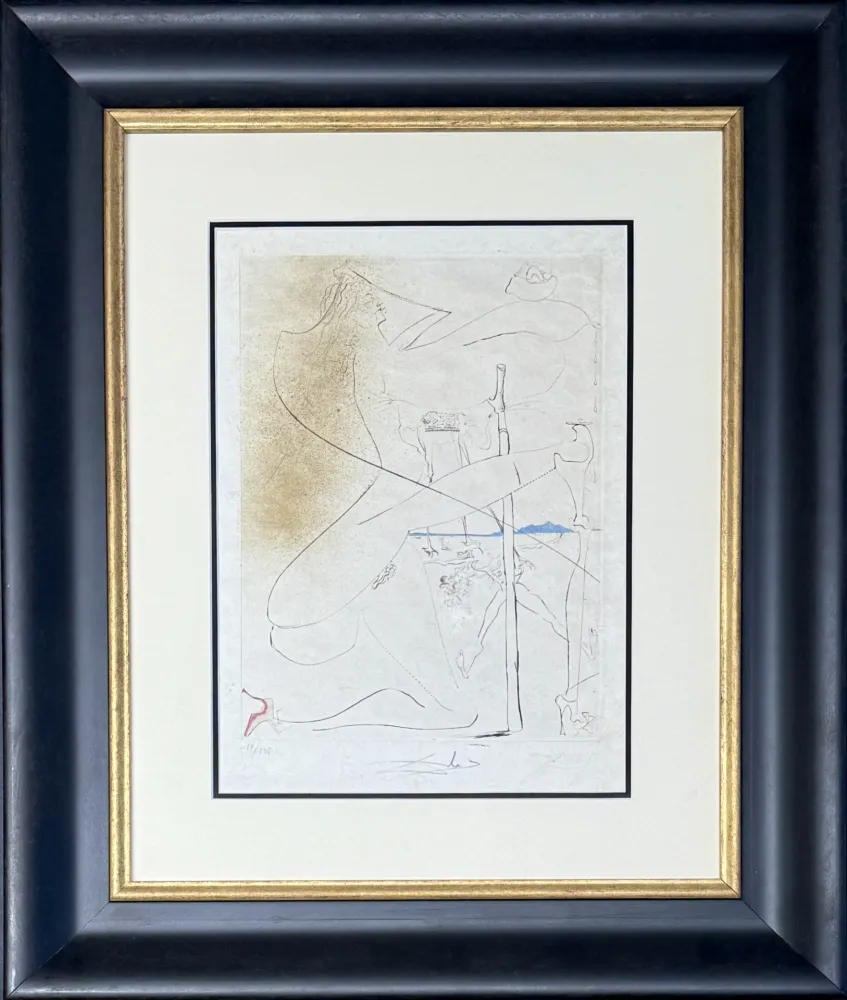 Gravura Dali - Femme à la béquille