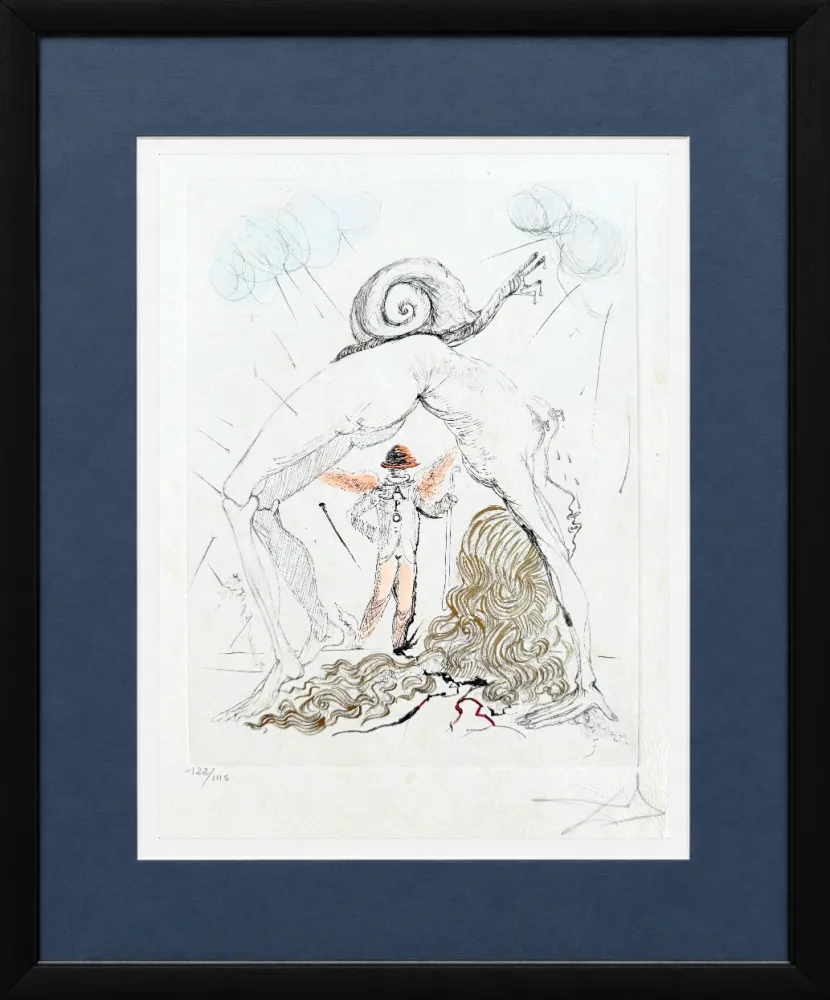 Água-Forte Dali - Femme à l’escargot (Woman with Snail)