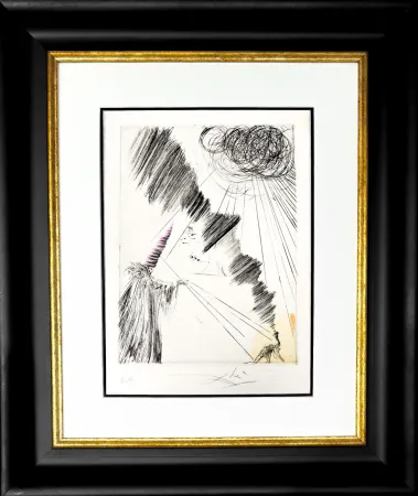 Gravura Dali - Femme au clown (Woman with Clown)