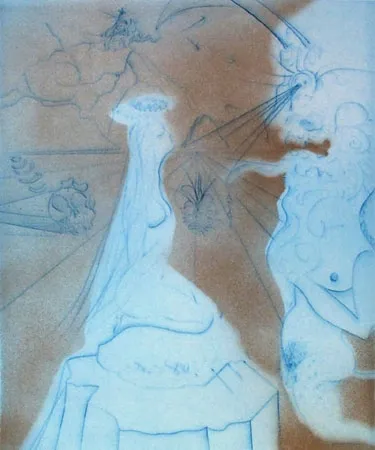 Gravura Dali - Femme au Coussin