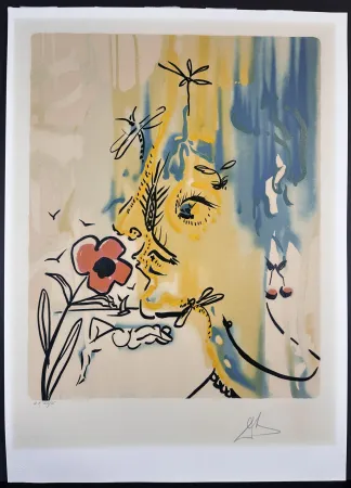 Litografia Dali - Fleurs Surrealiste Vanishing Face