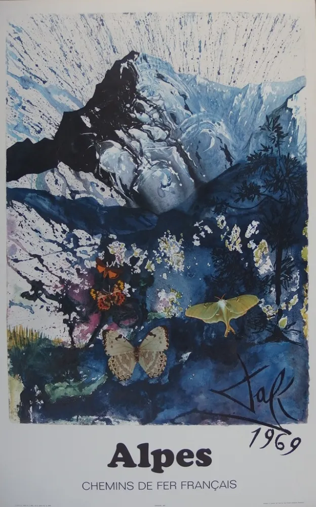 Gravura Dali - France : Les Alpes (SNCF)