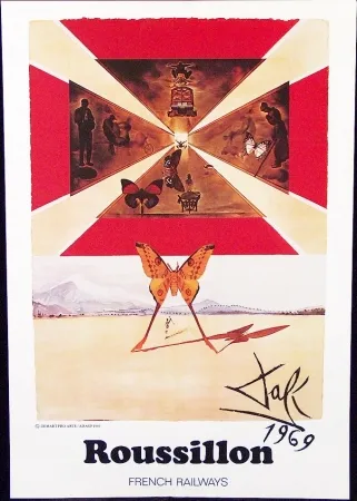 Cartaz Dali - FRENCH RAILWAYS  ROUSSILLON