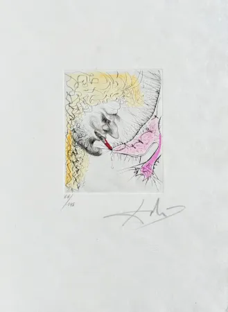 Gravura Dali - Homme baisant la chaussure