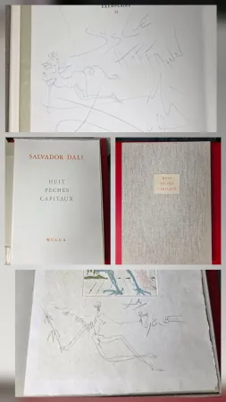 Múltiplo Dali - Huit Péchés Capitaux Unique wity Two Original  Drawings 