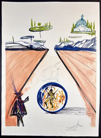 Gravura Dali - Imaginations & Objects of The Future Intra-Uterine Paradisiac Locomotion