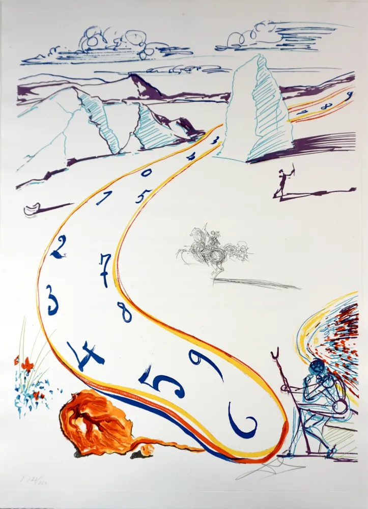 Gravura Dali - Imaginations & Objects of The Future Melting Space Time