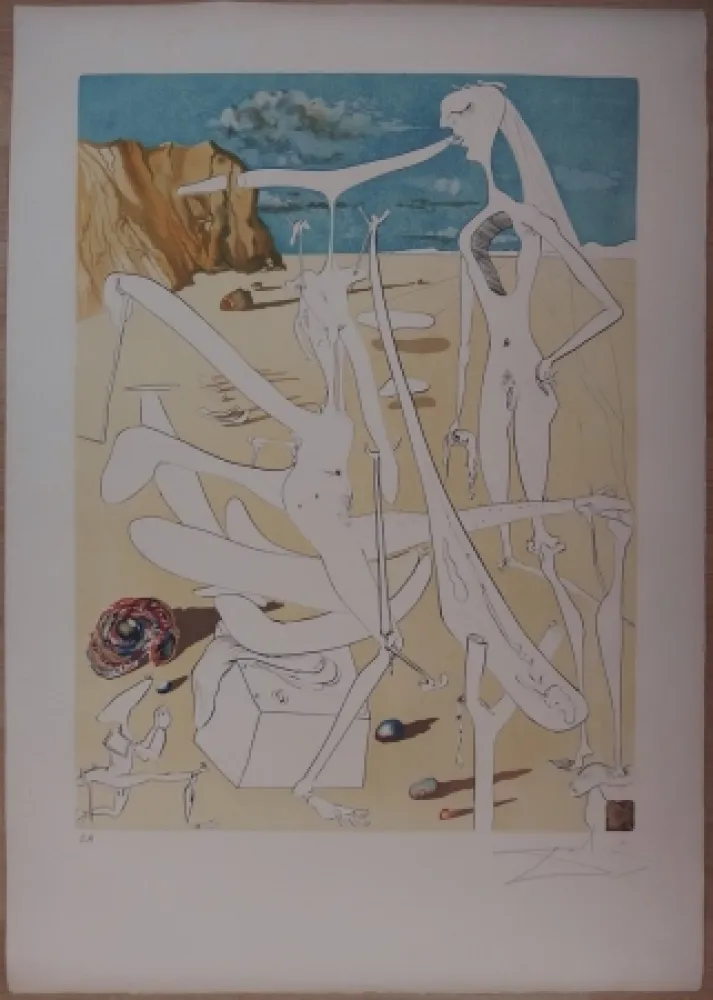 Água-Forte Dali - Infraterrestres adorés par Dali