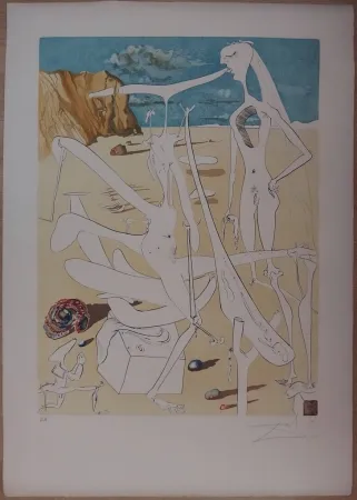 Água-Forte Dali - Infraterrestres adorés par Dali